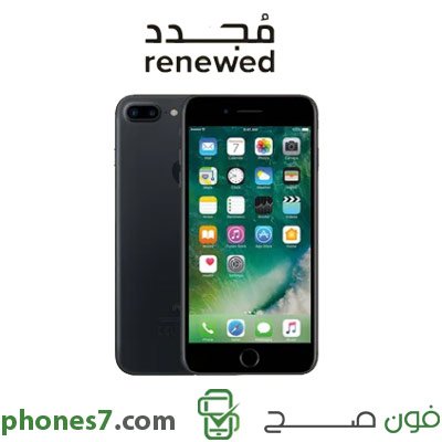 iphone 7+ version 3 GB ram 128 GB internal memory color Black renewed and 4G and Facetime available in ksa