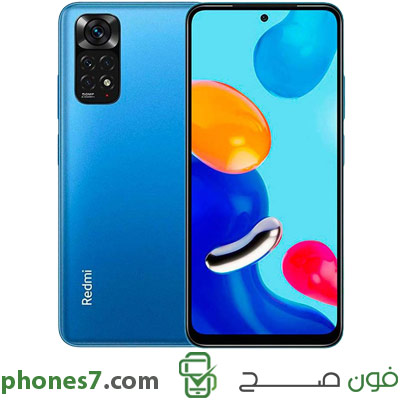 xiaomi redmi note 11 version 4 GB ram 128 GB internal memory color Blue 4G and Dual Sim available in ksa