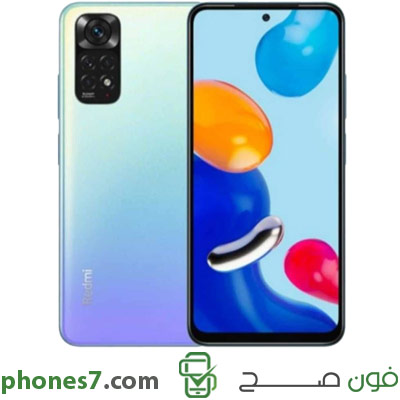 Xiaomi Redmi Note 11 version 4 GB ram 128 GB internal memory color Light Blue 4G and Dual Sim available in ksa