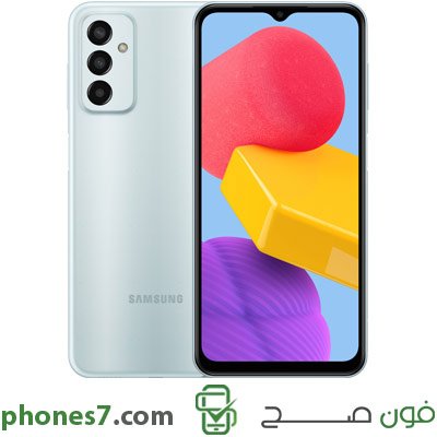 Galaxy M13 version 4 GB ram 64 GB internal memory color Light Blue 4G and Dual Sim available in uae