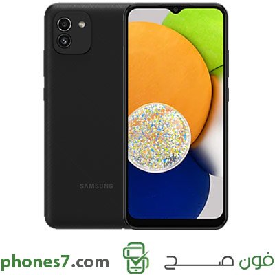 Galaxy A03 version 3 GB ram 32 GB internal memory color Black 4G and Dual Sim available in egypt