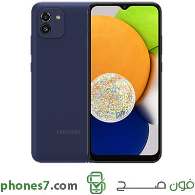 Samsung A03 version 3 GB ram 32 GB internal memory color Blue 4G and Dual Sim available in bahrain