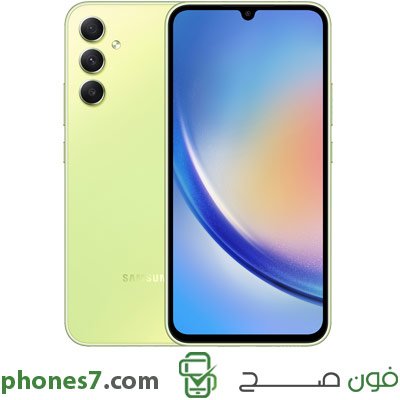 Samsung A34 5G version 6 GB ram 128 GB internal memory color Green 5G and Dual Sim available in ksa