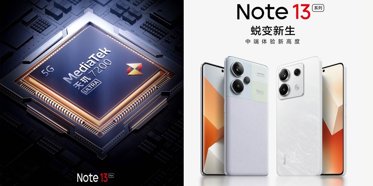سيأتي Redmi Note 13 Pro + بمعالج Dimensity 7200 Ultra