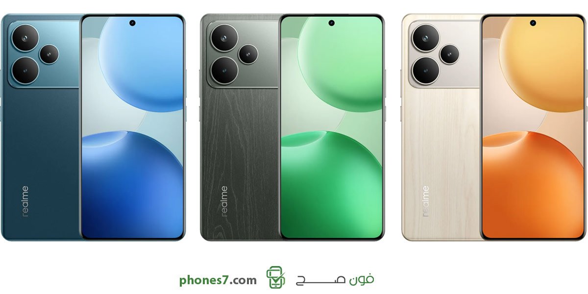 ألوان Realme P4 Pro يأتي بألوان خشبية مثل الذهبي الخشبي والاخضر الخشبي وايضاً الازرق الغامق